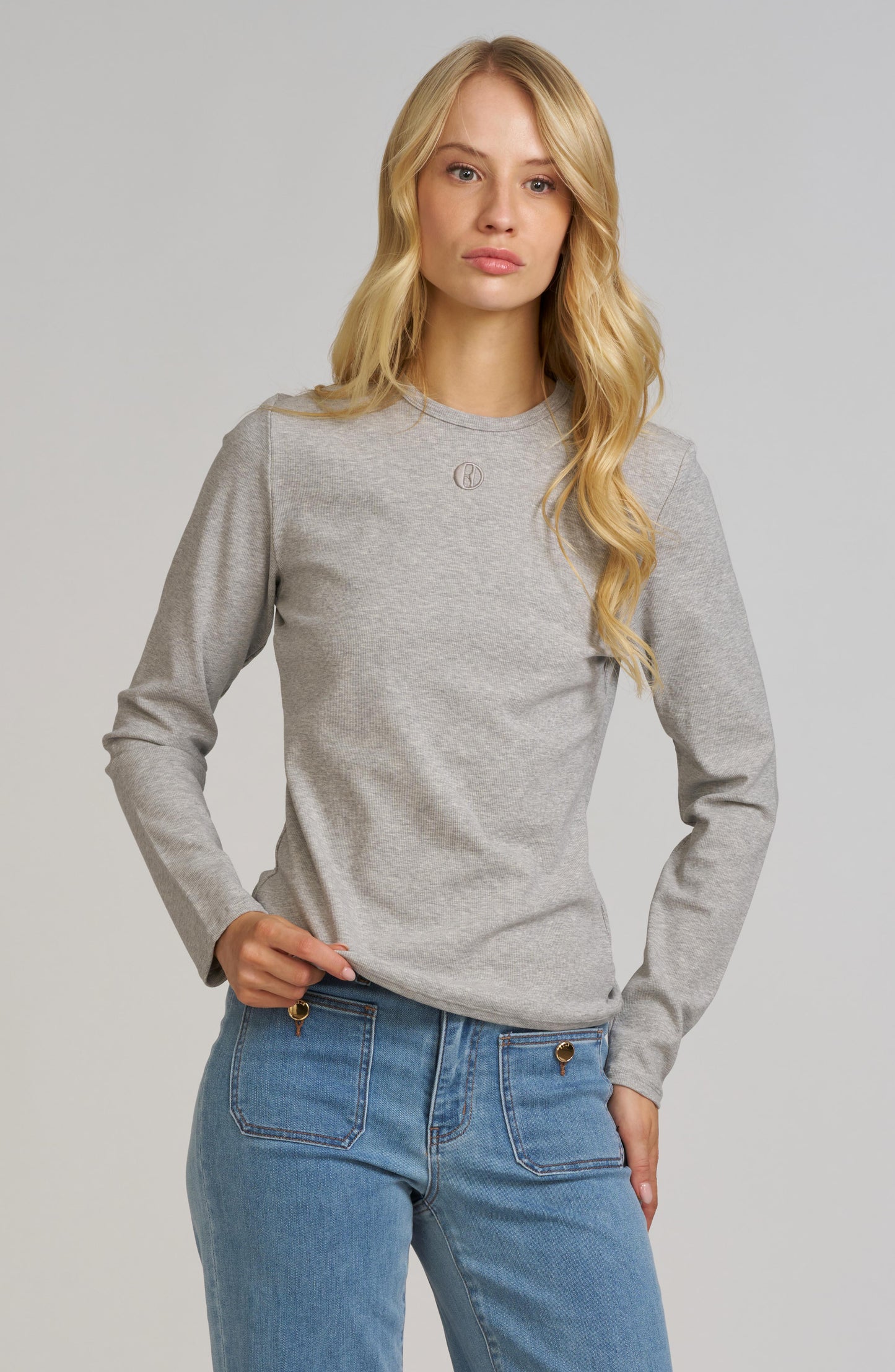 Elle Embroidered Long Sleeve Shirt