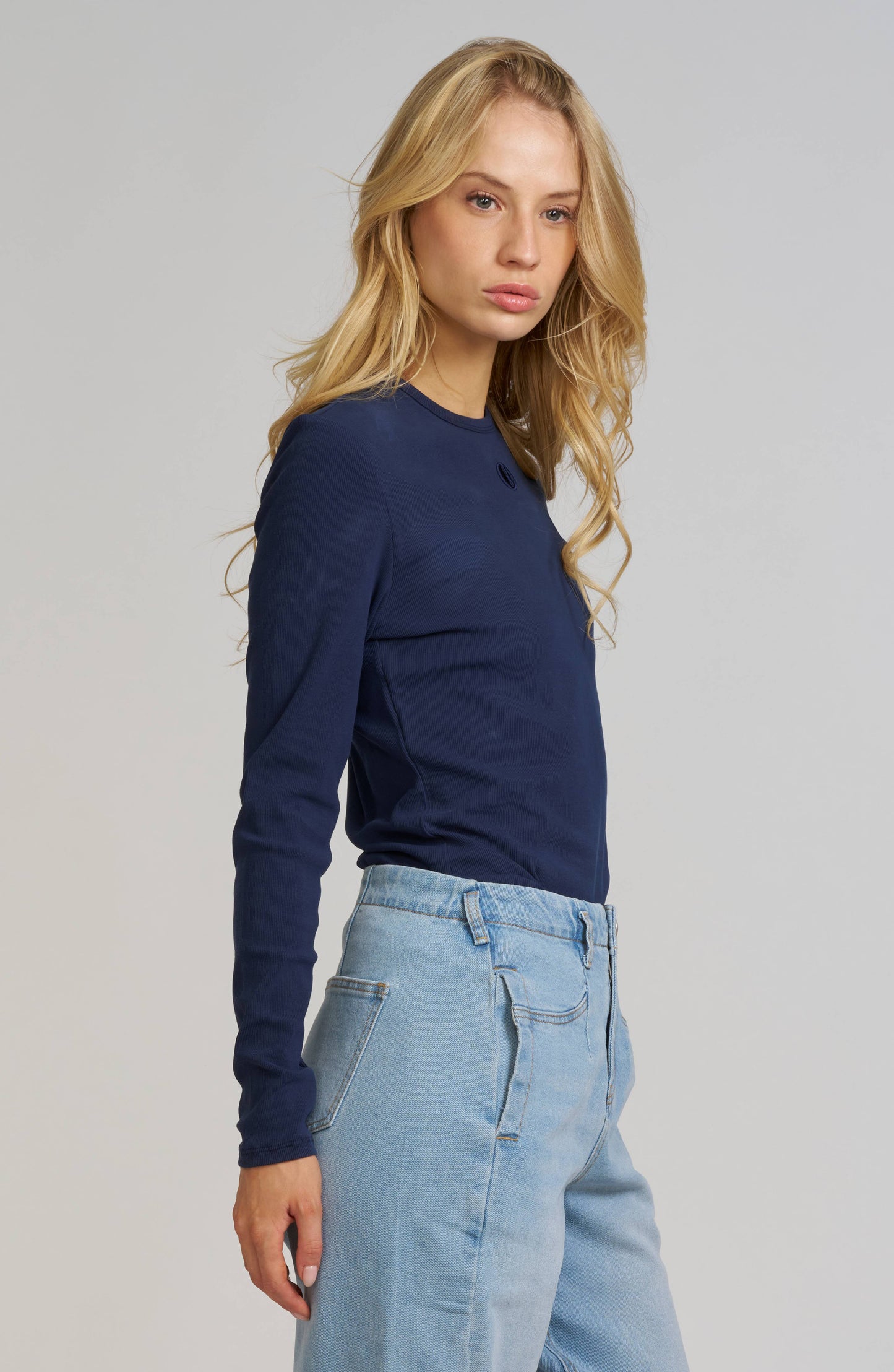 Elle Embroidered Long Sleeve Shirt