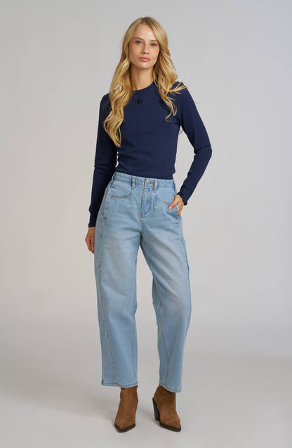 Elle Embroidered Long Sleeve Shirt