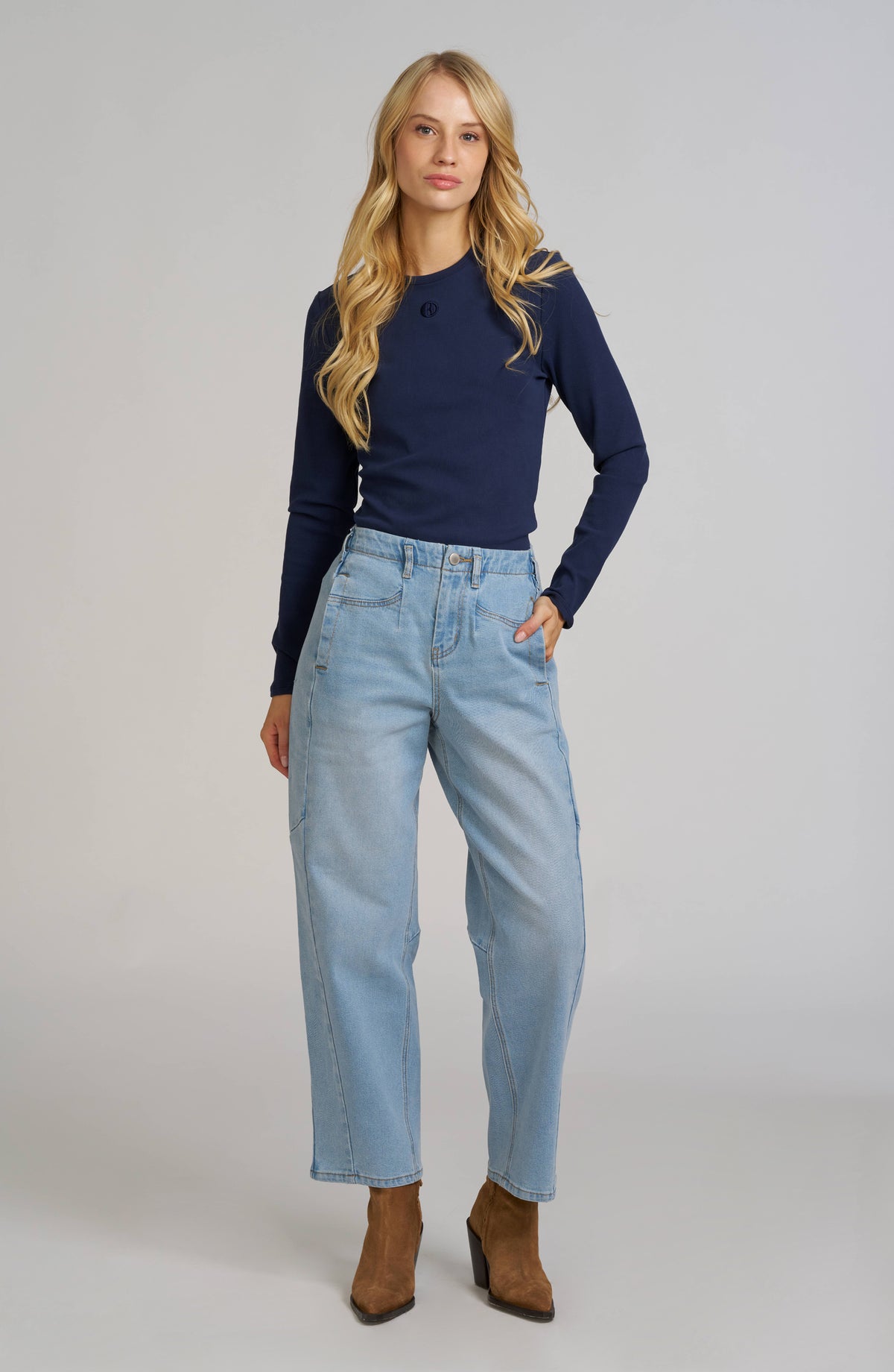 Elle Embroidered Long Sleeve Shirt