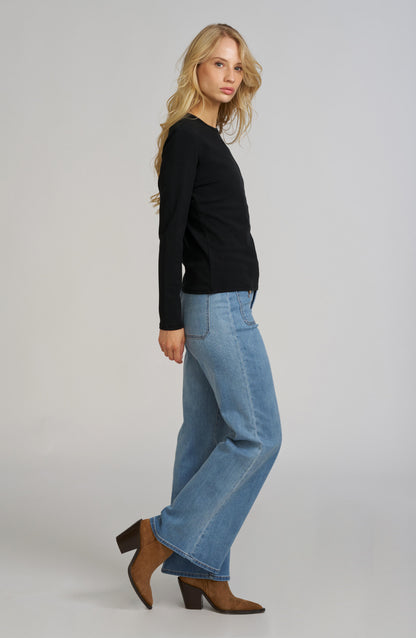 Elle Embroidered Long Sleeve Shirt