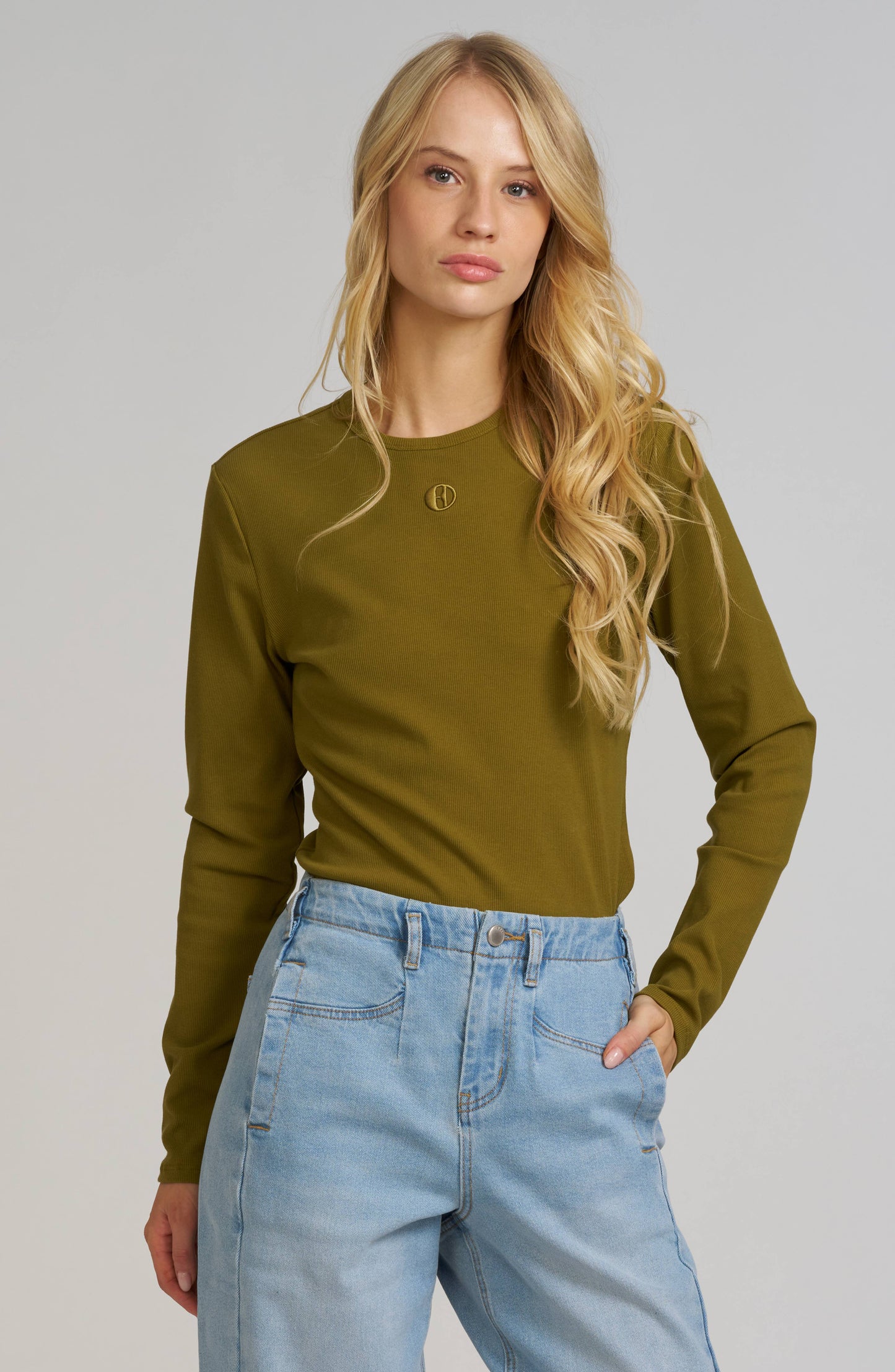 Elle Embroidered Long Sleeve Shirt