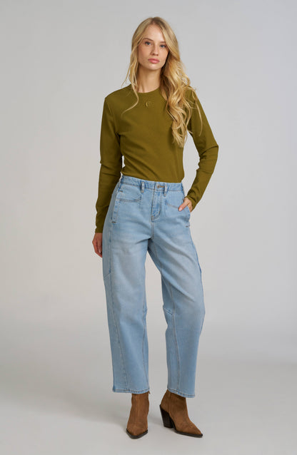 Elle Embroidered Long Sleeve Shirt