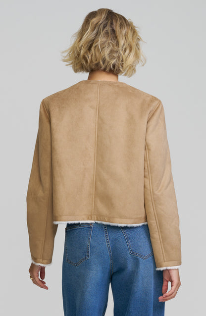 Faux Shearling Cropped Jacket