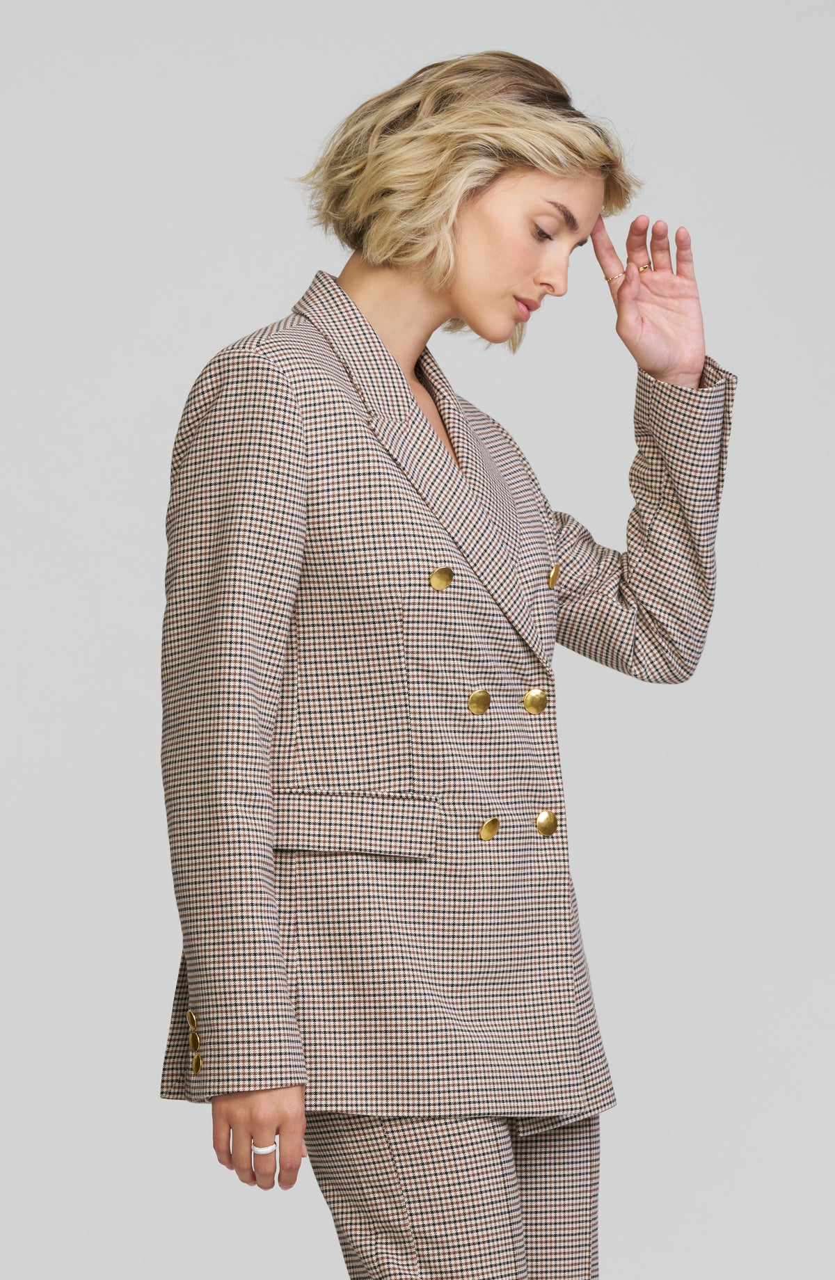 Tailored Plaid Blazer
