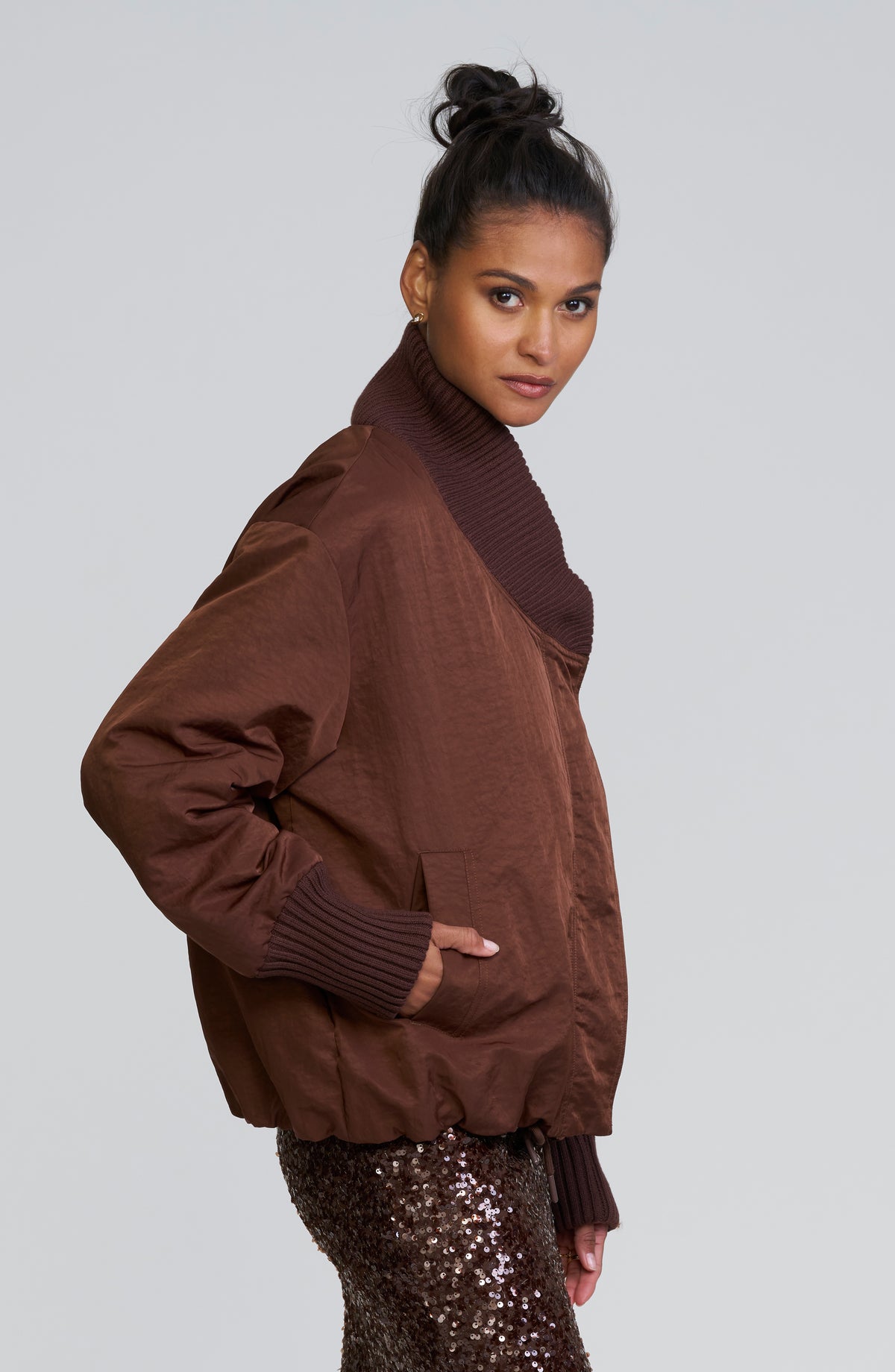 Oversized Bomber Coat