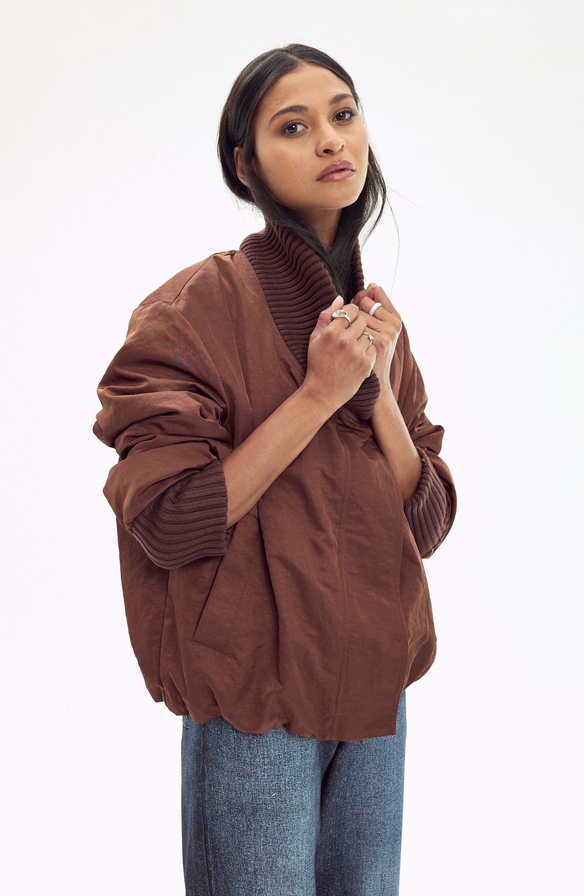 Oversized Bomber Coat