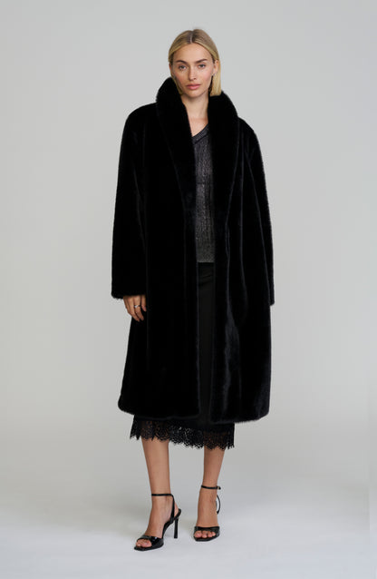 Faux Fur Full Length Coat