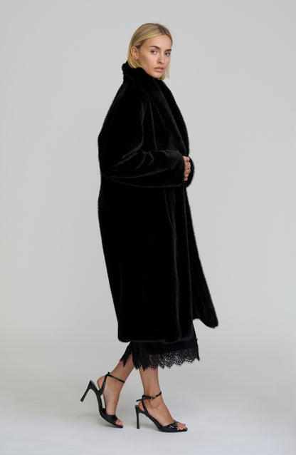 Faux Fur Full Length Coat