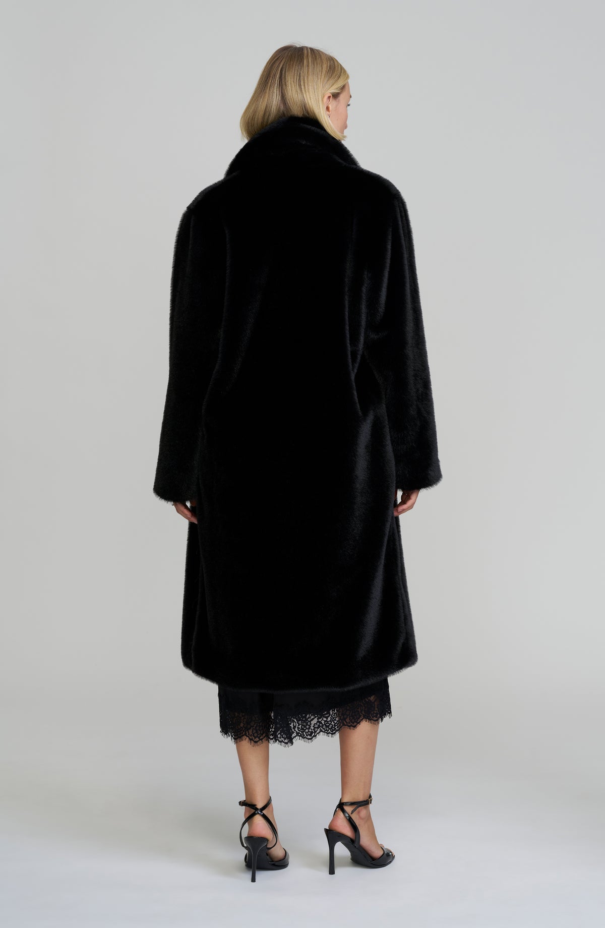 Faux Fur Full Length Coat