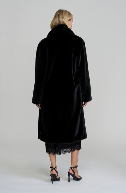Faux Fur Full Length Coat