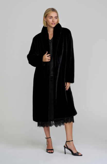 Faux Fur Full Length Coat