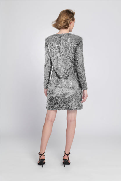 Longsleeve Sequin Shift Dress
