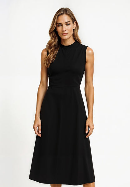 High Neck Satin Dress