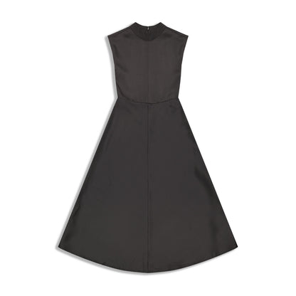 High Neck Satin Dress