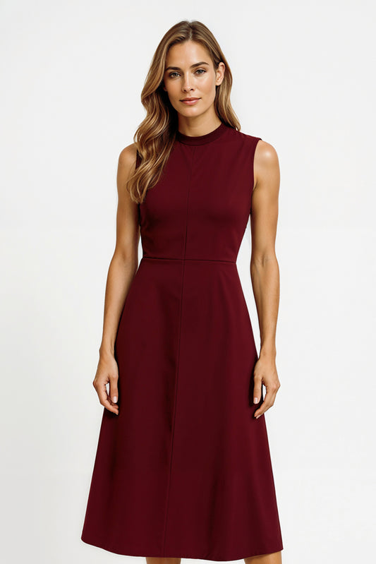 High Neck Satin Dress