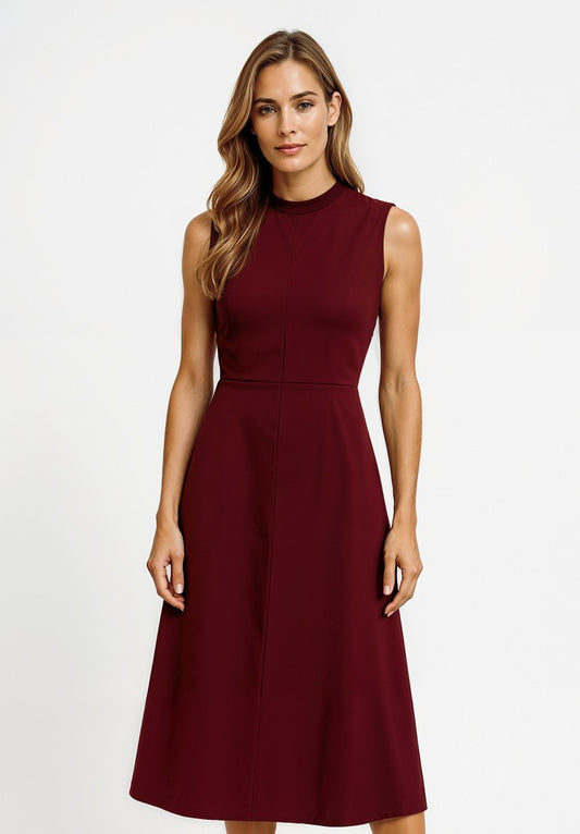 High Neck Satin Dress
