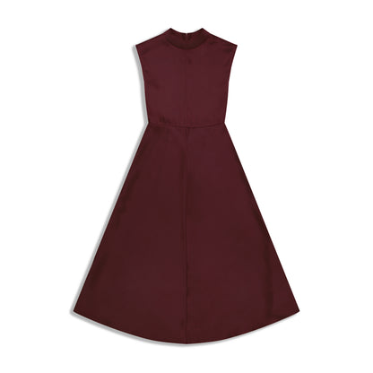 High Neck Satin Dress
