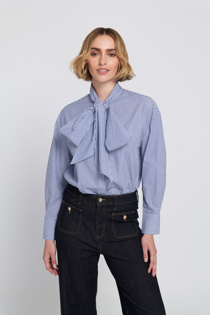 Striped Bow Shirt