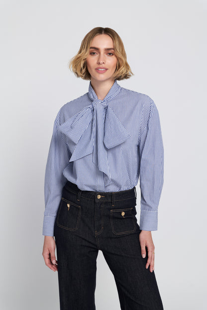 Striped Bow Shirt