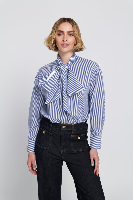Striped Bow Shirt