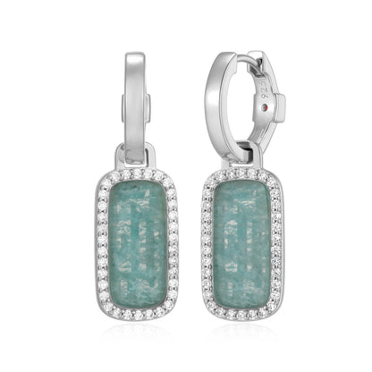 Allure 2.0 Amazonite Hoop Drop Earring
