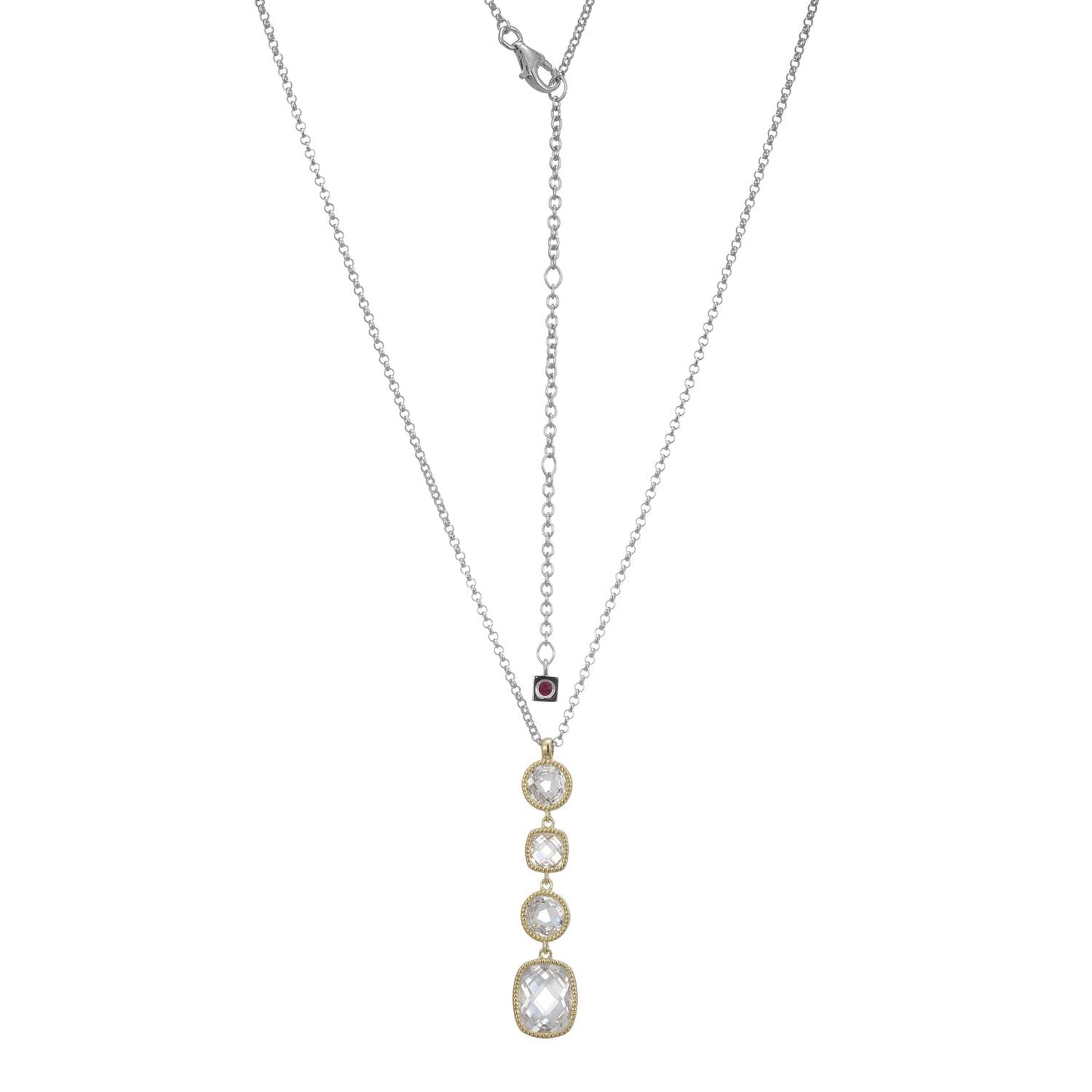 Essence Two-Tone Four Drop Necklace