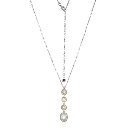 Essence Two-Tone Four Drop Necklace