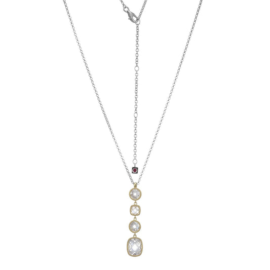Essence Two-Tone Four Drop Necklace