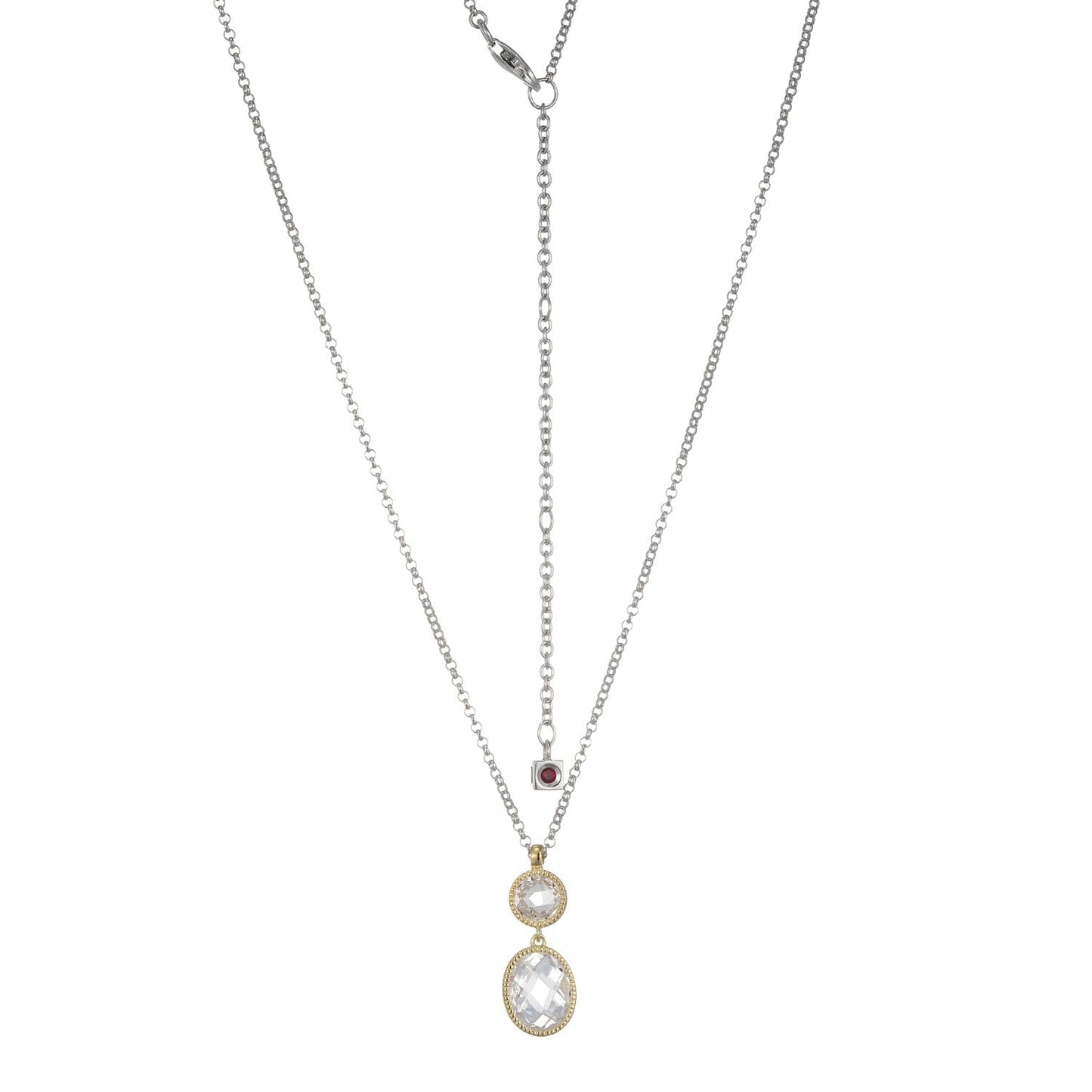 Essence Two-Tone Double Drop Necklace