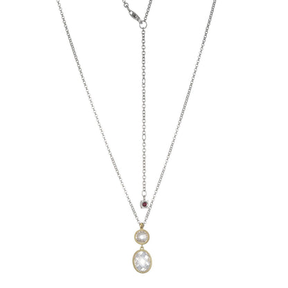 Essence Two-Tone Double Drop Necklace