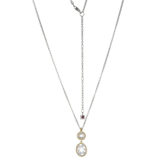 Essence Two-Tone Double Drop Necklace