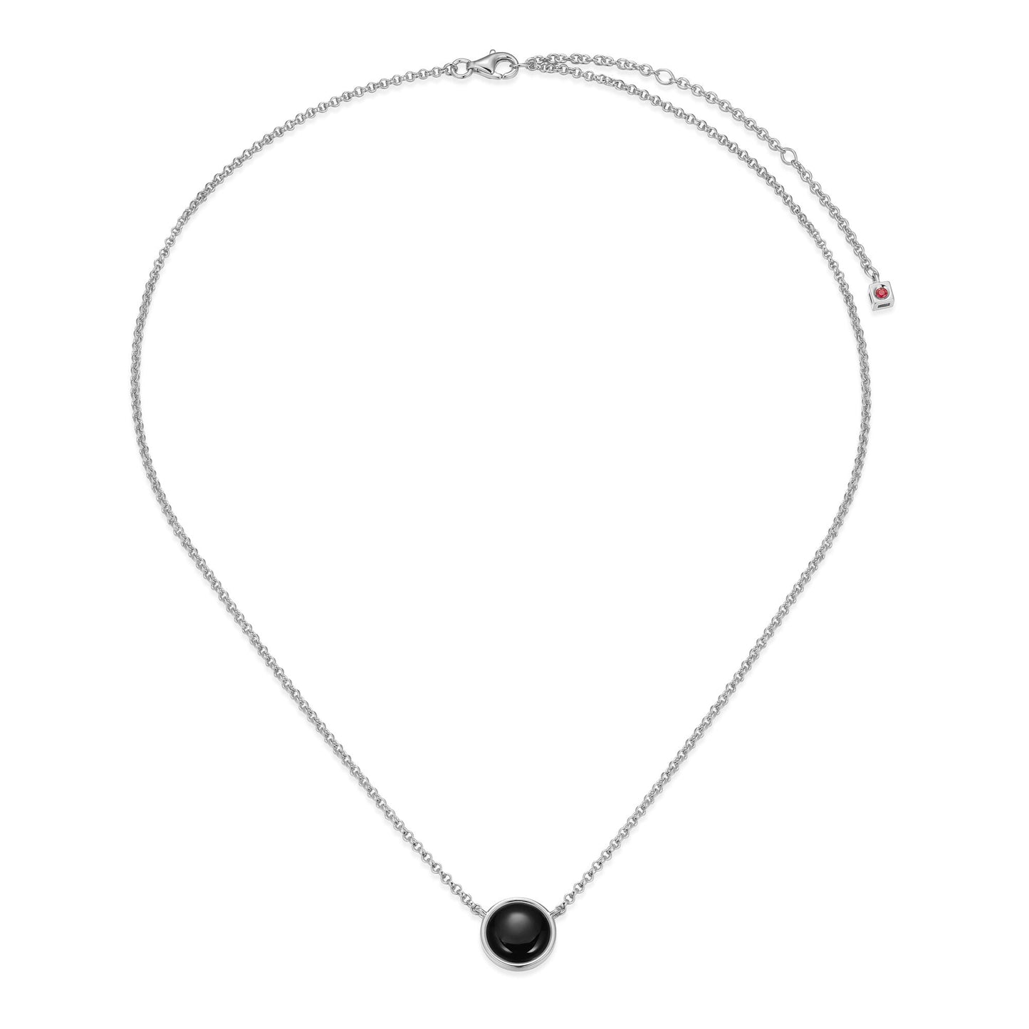 Lustre Black Agate Necklace