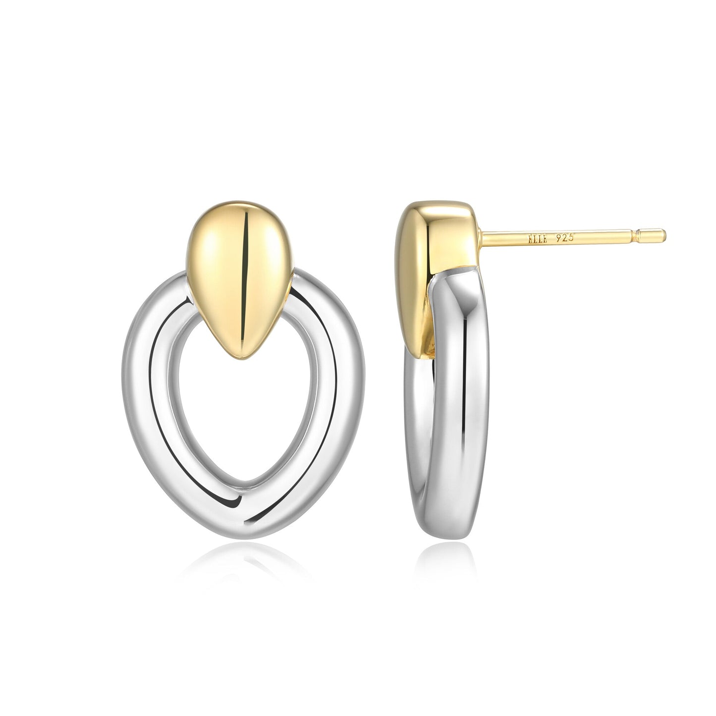 Celeste Two-Tone Post Drop Earring