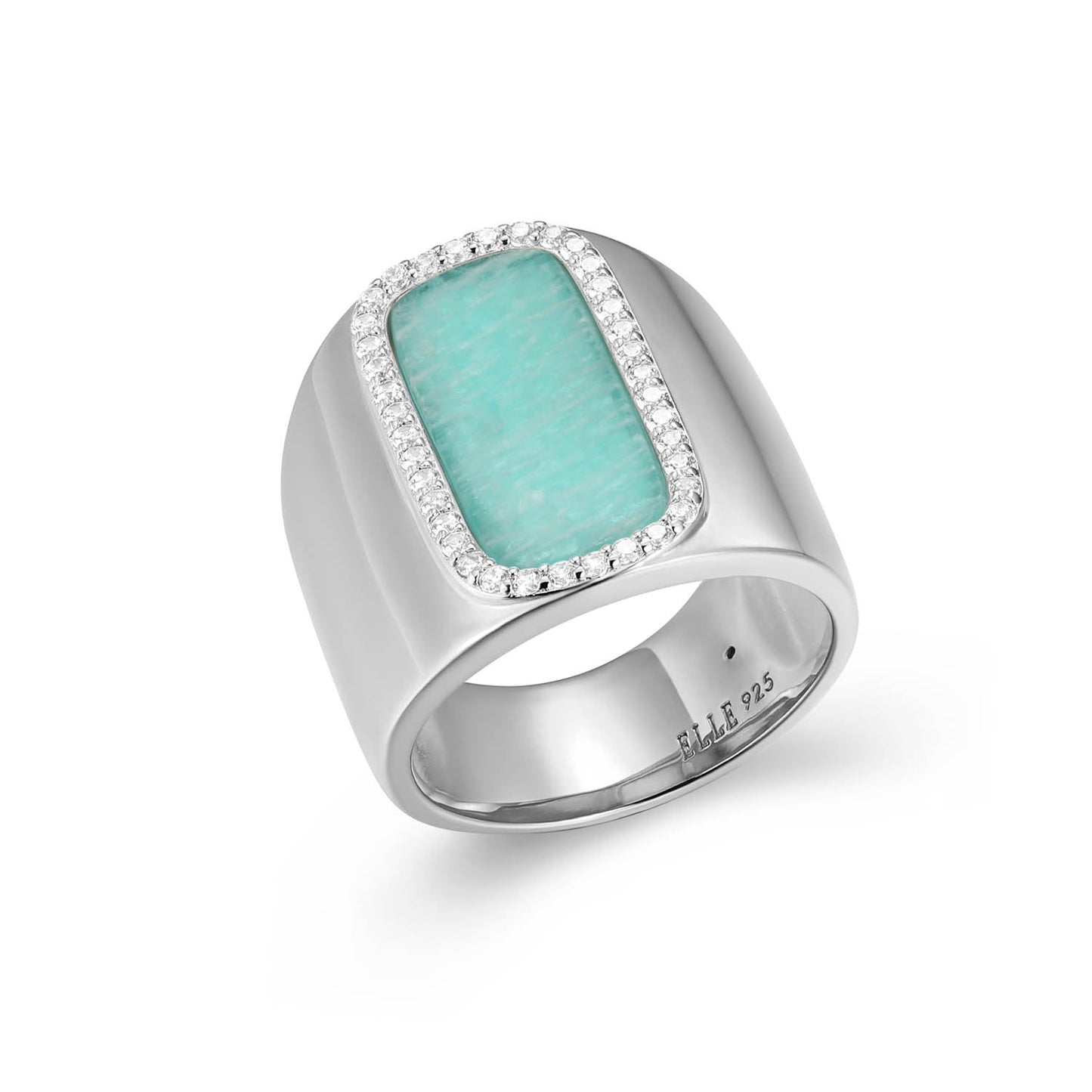 Allure 2.0 Wide Band Amazonite Ring