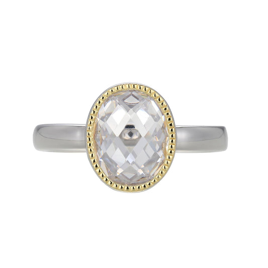Essence Two-Tone Oval Ring