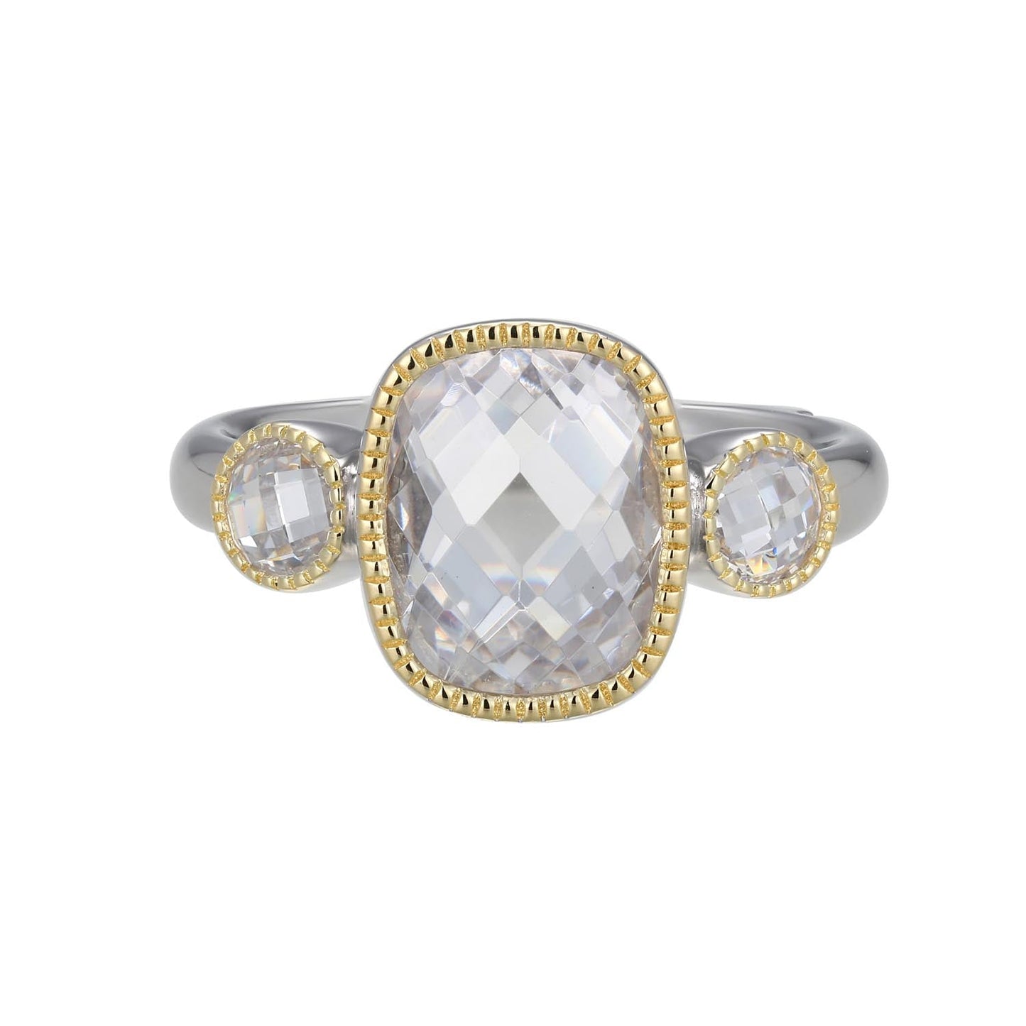 Essence Two-Tone Cushion Ring