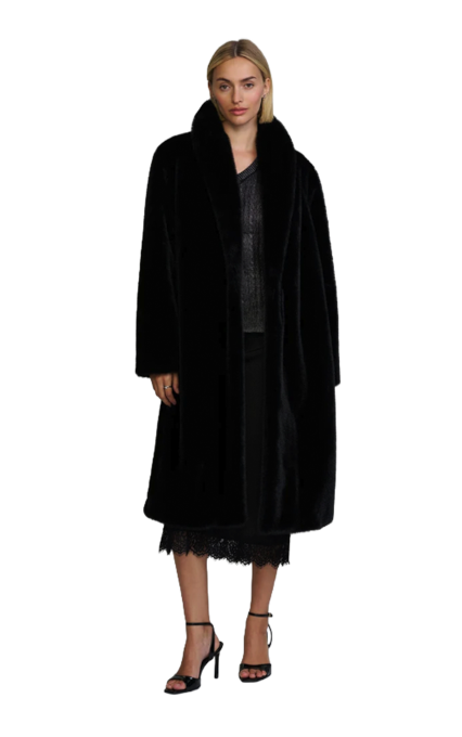 Faux Fur Full Length Coat