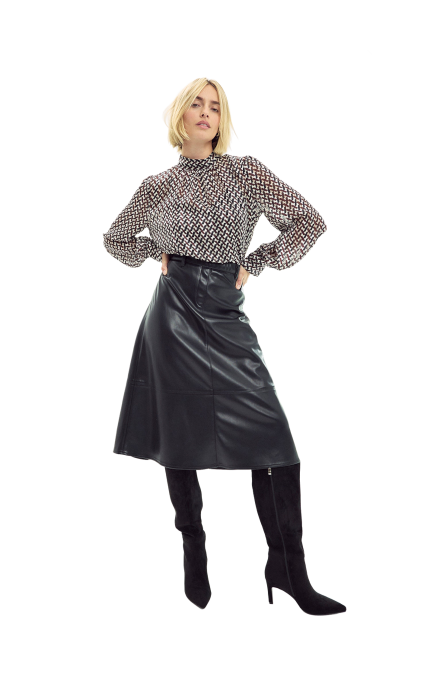 Faux Leather Skirt