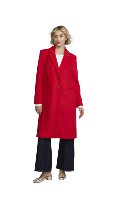 Melton Coat With Printed Lining