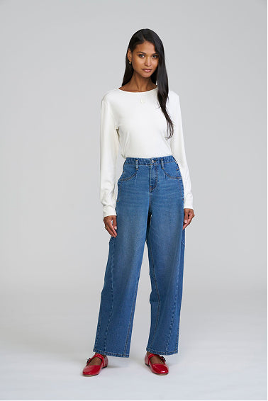 Elle Embroidered Long Sleeve Shirt